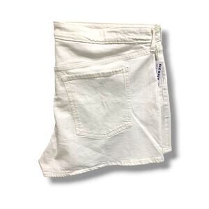 Size 24 Old Navy Plus Size Womens New White Jean Shorts High-Rise O.G. Straight